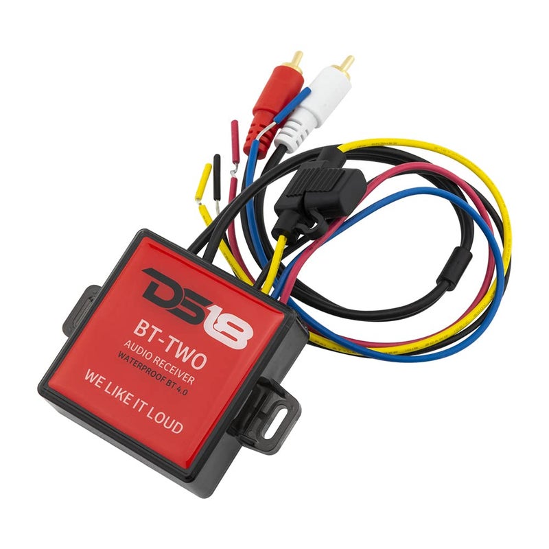 DS18 BT-Two Bluetooth Receiver - IP65 Waterproof Rated, BT 4.0, Remote Trigger Output, Stero Male RCA Output - Allows Connect & Play Integration to Your Audio Device - Image 1